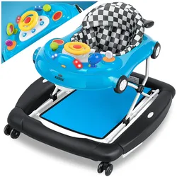 KIDIZ® 4in1 Lauflernhilfe Babywalker Spiel- und Lauflernwagen Gehfrei - Schaukelfunktion Babywippe mit Rollen, Licht, Musik ,Spielecenter Esstisch Laufstuhl Laufhilfe babys ab 6 Monaten Klappbar