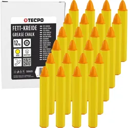 TECPO Fett-Kreide, Reifenmarkierkreide Gelb – 24 Stück, Reifen-Kreide
