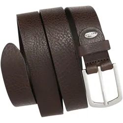 Ledergürtel BERND GÖTZ, Damen, Gr. 105, braun (dunkelbraun), Leder, unifarben, casual,casual,klassisch,modisch, Gürtel, mit effektvoll genarbter Oberfläche