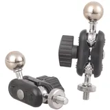 Set mit 2 rutschfesten 17-mm-Kopf-Konvertern auf 1/4-Zoll-Stecker für Fotografie, Gimbals, Metall-Kugelkopf-Adapter