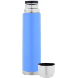 Gräwe Isolierflasche inkl. Reinigungsbürste, 1 Liter, mit Drehverschluss, hellblau,