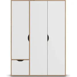 Rauch Drehtürenschrank NARAI 140 x 194 x 53 cm Braun/Weiß