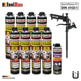 Brandschutzschaum B1 Bauschaum 8x 750ml 1x Reiniger Schaum Montageschaum Pistole