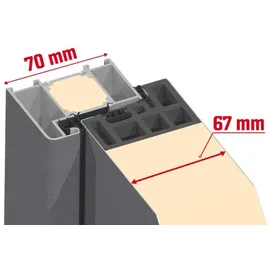 Splendoor Haustür »SPLIT Prime«, Aluminium, in anthrazit - grau