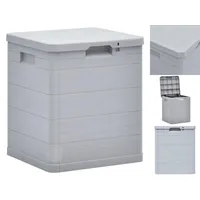 vidaXL Auflagenbox Kissenbox Auflagenbox Gartentruhe Aufbewahrungsbox 90 L Hellgrau grau