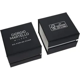 GIORGIO MARTELLO MILANO Paar Ohrstecker carréförmig mit weißen oder schwarzen Steinen, Silber 925«, weiß