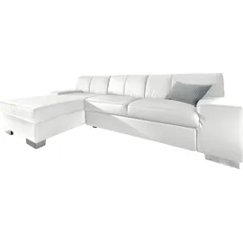 DOMO collection Ecksofa »Star, zeitlose Formensprache, elegante Optik, L-Form«, wahlweise mit Bettfunktion, OTTOs Choice weiß