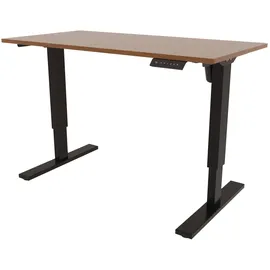 BISLEY E-StarterTech elektrisch höhenverstellbarer Schreibtisch 160x80 cm in walnuss - Elektrischer Tisch höhenverstellbar mit Memory-Funktion