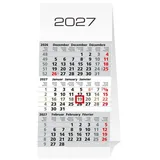 Adina 2026 ADINA Kleiner Aufstellkalender Dreimonatskalender für den Schreibtisch 1 Stück weiss