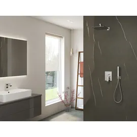 Kronenbach Quara 3.0 Duschsystem Unterputz Einhebelmischer eckig Chrom 12345678
