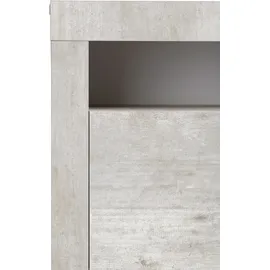 borchardt Möbel Highboard 200 x 89 x 35 cm grau