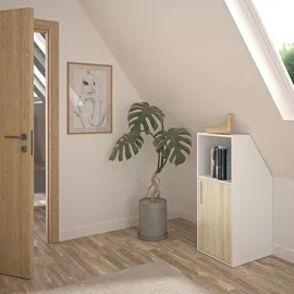 Gami Kleiderschrank UNDER 48 x 110 x 50 cm Braun/Weiß
