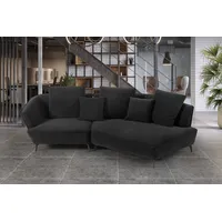 KAWOLA Sofa GARBO Designsofa Stoff schwarz