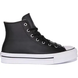 Converse Chuck Taylor All Star Eva Lift Leather Plateau-Sneaker Damen Schwarz 37,5