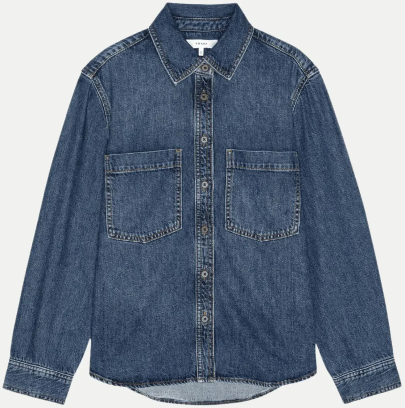 Jeanshemd  mit aufgesetzten Vordertaschen Blau M