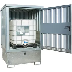 Gefahrstoff-Depot GD-E/IBC, verzinkt, Gitterrost