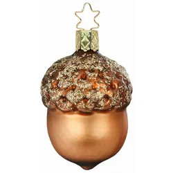 Eichel 7.5 cm - Inge-Glas 10102S020 Winter Woodland - Christbaumschmuck Glas mundgeblasen
