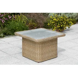 Merxx Duplex Gartentisch 72 x 72 x 45/64 cm beige