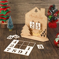 Weihnachts Adventskalender Holz Countdown Kalender Geweih Tisch Adventskalender Weihnachtsdekoration