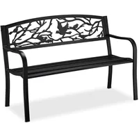 Relaxdays Gartenbank 10030989_46 schwarz Metall 127,0 cm