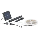 Lunartec Solar-LED-Streifen wetterfest 3 m 90 LEDs pink, grün & blau