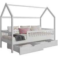 Mirjan24 Kinderbett Gaja 90 x 200 cm Kiefer lackiert weiß