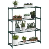 Outsunny Blumenständer Stahl, 89L x 28B x 107H cm