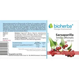 Bioherba Sarsaparilla Smilax officinalis Tropfen 100 ml