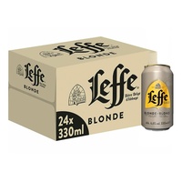 Leffe Blonde, EINWEG (24 X 0.33 l Dose), Blondes Abteibier, Helles Bier aus Belgien