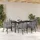 vidaXL Garten Essgruppe 7 pcs Anthrazit Pulverbeschichteter Stahl - Grau