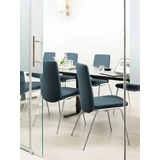 Stressless® Polsterstuhl Laurel, Low Back, Größe M, mit Beinen aus Stahl in Chrom glänzend blau