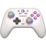 GameSir Nova Wireless Switch Pro Controller für Switch/Lite/OLED, Switch Controller mit Hall-Effekt JoySticks, RGB LED, Turbo, programmierbar, Bewegungssteuerung, Wake Up Funktion (Weiß)