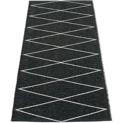 pappelina Max Outdoor-Teppich - black / vanilla 70 x 160cm
