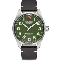 SWISS MILITARY HANOWA - FALCON - Lederarmband - black - green dial