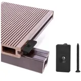 ZVD- Verbund-Terrassendielen-Clips, 100 Stück – 6 mm verdeckte Befestigungselemente/Kunststoff-Terrassendielen-Befestigungselemente,