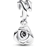 PANDORA Moments Blühende Rosen Charm-Anhänger aus Sterling Silber, Kompatibel Moments Armbändern, 793213C00
