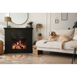 Tulup Glasplatte Rechteck 80 x 60 x 0,4 cm Beige