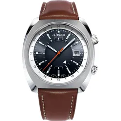Alpina Startimer Collection Startimer Pilot Heritage Automatic GMT AL-555DGS4H6 - Sonnenschliff anthrazit,braun - 40.75mm