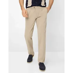 Bundfaltenhose EUREX BY BRAX "Style LUIS", Herren, Gr. 24, Normalgrößen, beige, 96% Baumwolle, 4% Elasthan, Hosen