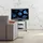 Relaxdays TV Tisch Lowboard 45 x 60 x 40 cm Weiß/Silber Holzwerkstoff