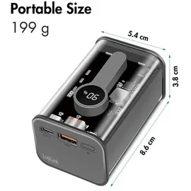Logilink PA0306 Akkupack 10000 mAh Li-Ion Transparent