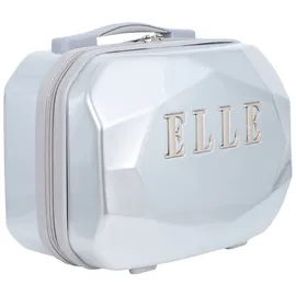 ELLE Kosmetiktasche ELLE, Gr. B/H/T: 16,5cm x 25,5cm x 33cm, silber (silberfarben), Kunstfaser, Taschen Kosmetiktasche, mit vollständig gefüttertem Innenraum