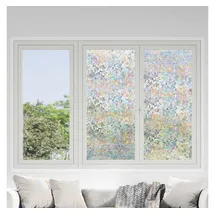 vidaXL Statisches Fensterfolie 3D Regenbogenmuster 90 x 2000 cm PVC