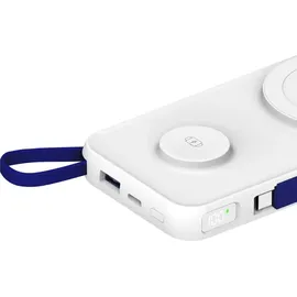 3M 3mk Powerbank PastelUp 10,000mAh USB-A / C für iPhone Huawei Samsung XiaomiWeiss kompatibel mit MagSafe - Weiß