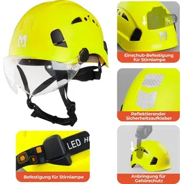 Tacklife Helm HSE06S mit gefütterten Schaumstoffpolstern für Bergsteigen, BAU, Gartenarbeit, Schweißabsorption und Wärmeableitung