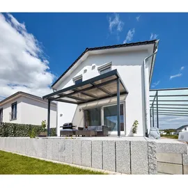 Gutta Terrassendach Premium 309 x 306 cm anthrazit / Polycarbonat bronce