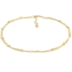 Elli Basic Kugelkette Sommer Strand Zeitlos 925 Silber Fußketten   Damen 