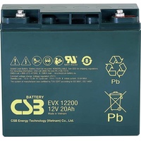 CSB Battery EVX 12200 EVX12200 Bleiakku 12V 20Ah Blei-Vlies (AGM) (B x H x T) 181 x 167 x 76mm M5-Sc
