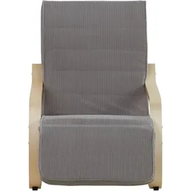 Homestyle4u Relaxsessel Cord 66 x 94 x 62 cm Grau mit Liegefunktion