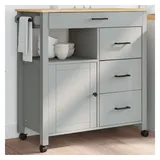 vidaXL Küchenwagen MONZA 84x40x90 cm Massivholz Kiefer - vidaXL